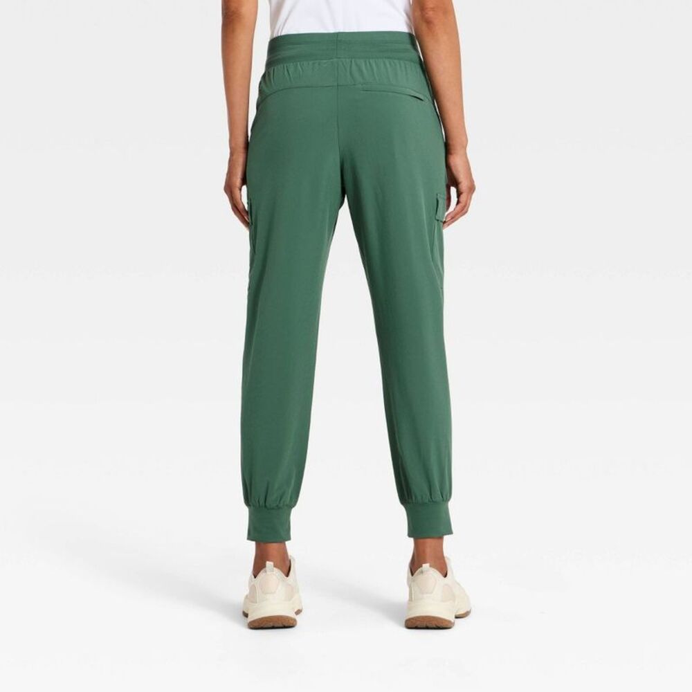 Women's Active Light Mid-Rise Jogger Pants - Dark Green S - Picture 2 of 5